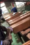 Technicians producing copper molds in the workshop 